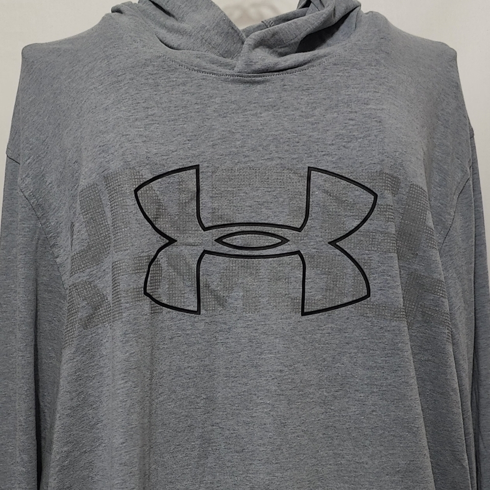 Under Armour Thin Gray Hooded Shirt - Size 3XL - Picture 2 of 8
